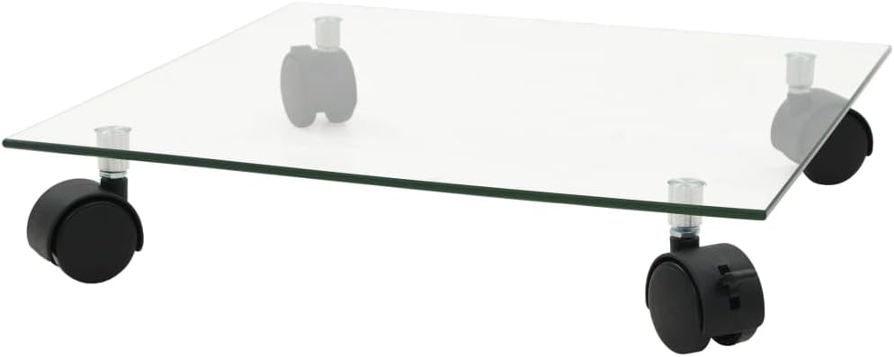vidaXL 2X Pflanzenroller Hartglas 35x35cm Untersetzer Blumenroller Rollbrett