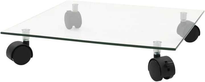vidaXL 2X Pflanzenroller Hartglas 35x35cm Untersetzer Blumenroller Rollbrett