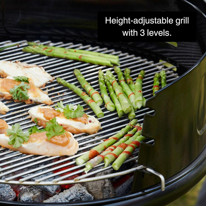 Barbecook Loewy 40 mini grill Holzkohlegrill BBQ mit Windschutz, Grillen für 4 Personen, schwarz, 40