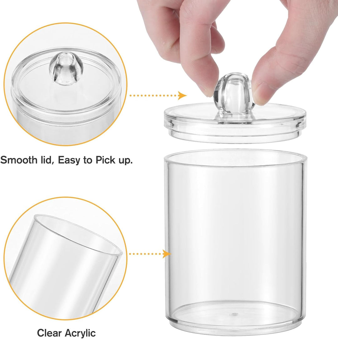 3 Stk Wattepadspender，Schminktisch Zubehör，Bathroom Organizer，Wattepads Aufbewahrung mit Deckel，Watt