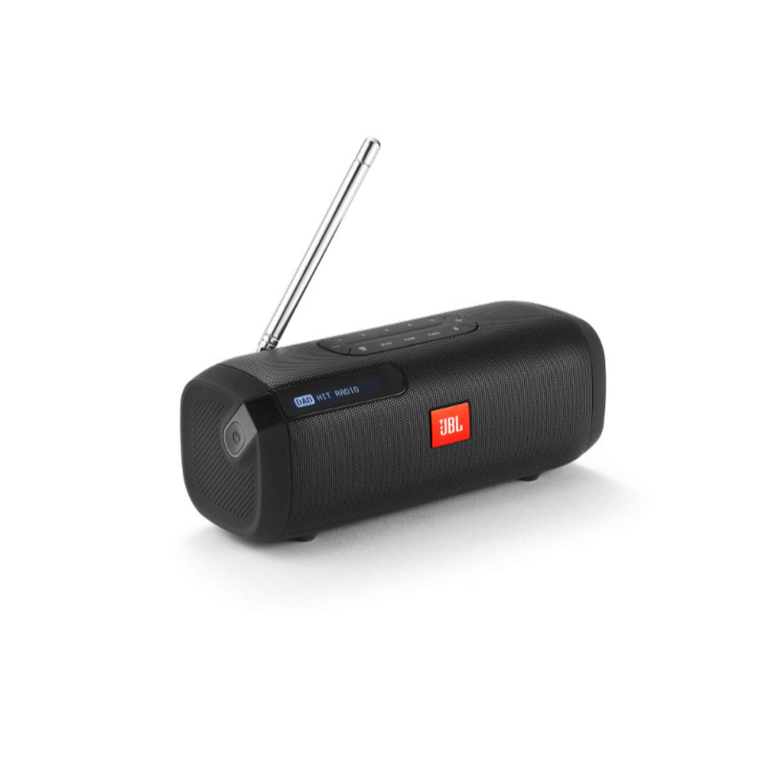 JBL Tuner Radiorekorder - Schwarz – Tragbarer Bluetooth Lautsprecher mit DAB+ und UKW Radio – MP3 fä