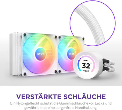 NZXT Kraken Elite 280 RGB - RL-KR28E-W1-280mm AIO CPU Wasserkühlung - 2,36" LCD Display 640x640-2x14