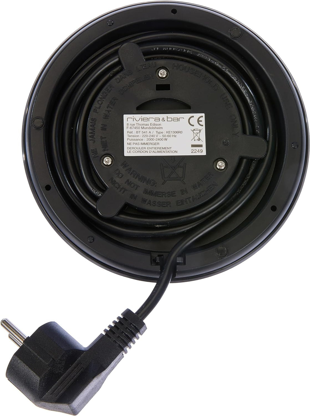 Riviera & Bar Wasserkocher mit variabler Temperatur 1,7 l 2200 W Perlweiss, Perlweiss