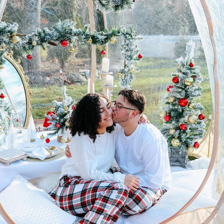 Alvantor Pop-Up-Bubble-Zelt, Instant Iglu-Zelt für 2 bis 3 Personen, Sichtschutzhaus für Terrasse, g