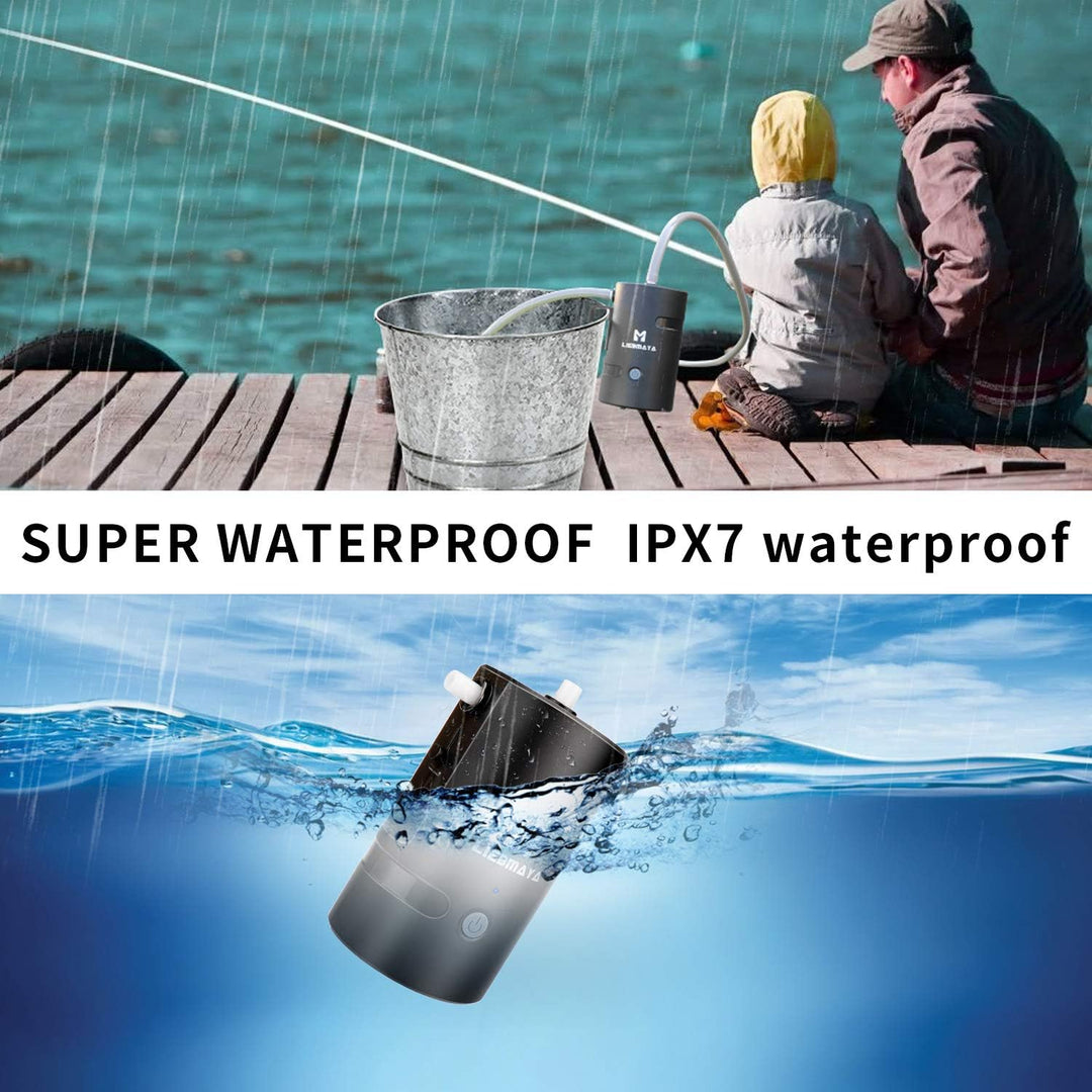 LIEBMAYA 12V Tragbare Aussendusche, Outdoor Dusche, Campingdusche mit 4400mAh Akku USB Ladung Angetr