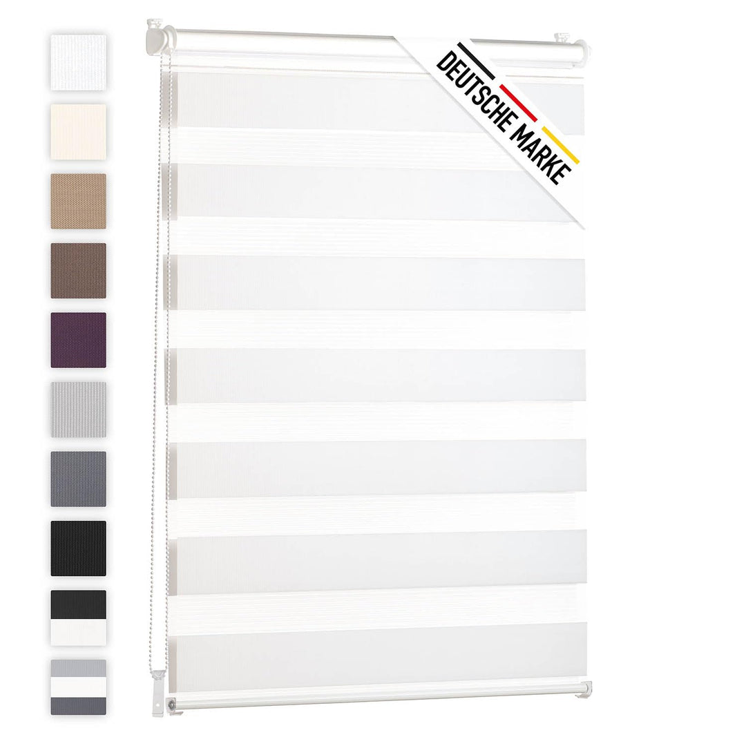 Blumtal Doppelrollo 65 x 130-155cm - Klemmfix Rollo, Rollos für Fenster ohne Bohren, Klemmrollo für