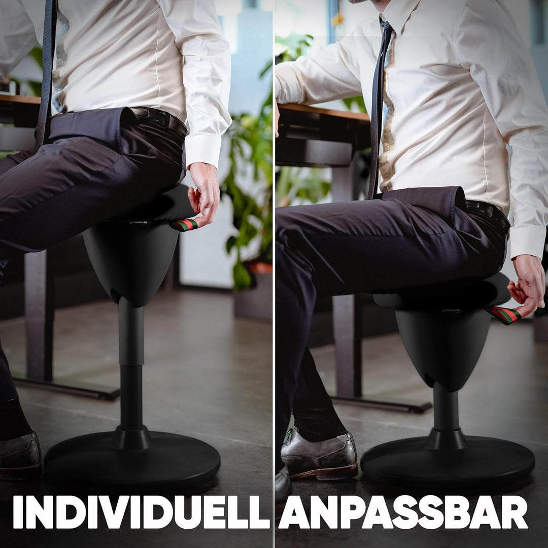 SteinLife Cone Bürohocker Ergonomisch [TESTSIEGER] Sitzhocker Höhenverstellbar [48-68cm] Ergonomisch