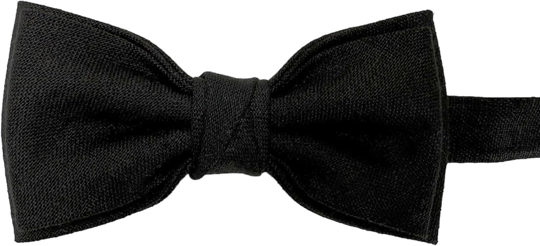 Leinen Accessoires SET: Fliege und Hosenträger Hosenträger mit Leder für Herren. Fliege Bereits gebu