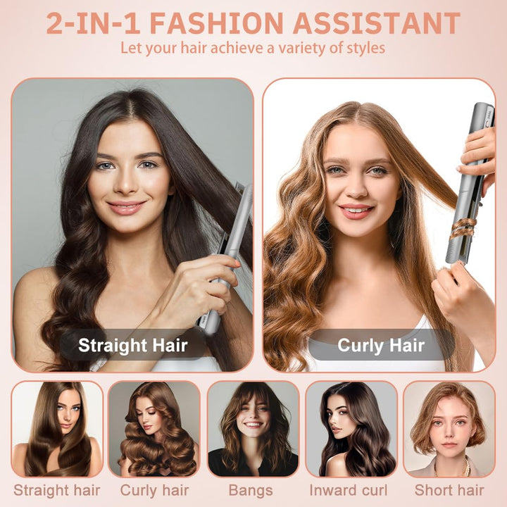 Glätteisen Haarglätter,Verbesserte Version Ceramic Straight für Glatte & Glänzende Haare,Haarglätter