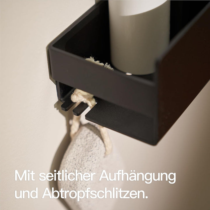 Designfabrik Hamburg Duschablage ohne Bohren | Badezimmer Regal | Badregal | Duschregal ohne Bohren