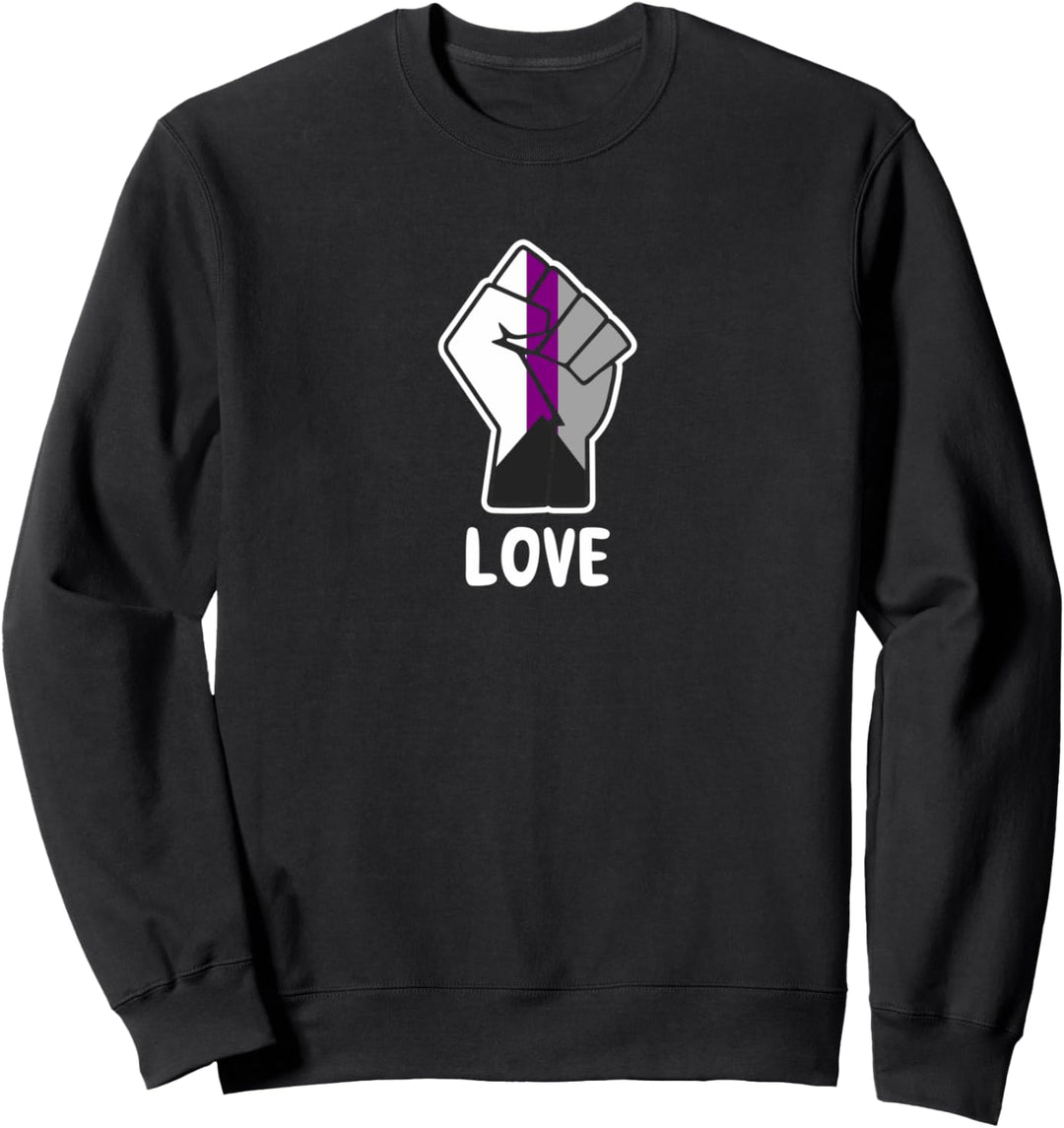 Liebe Demisexuelle Stolz Faust Design für Gleichheit Sweatshirt