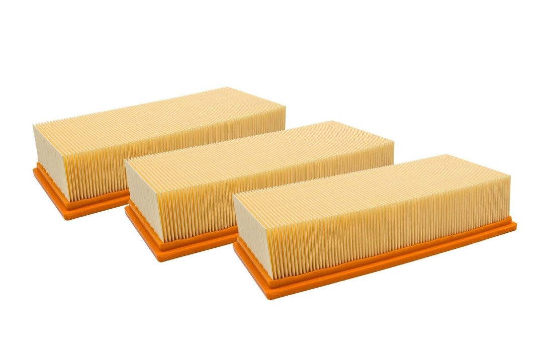 vhbw 3x Flachfaltenfilter Filter Ersatz für 6.904-283.0 Kärcher Nass-/Trockensauger NT 65/2 Ap, NT 6