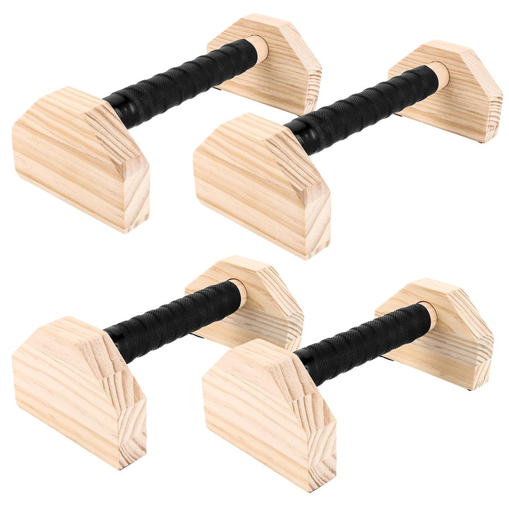 4er Set Liegestützgriffe Holz, Handstand Stütze, Push Up Bars Holz Parallettes für Handstand, Lieges