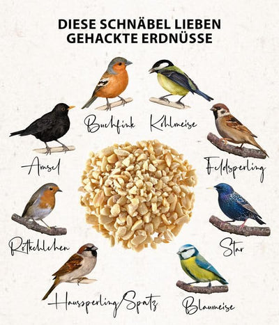 Dehner Natura Wildvogelfutter, gehackte Erdnüsse, 20 kg 20 kg (1er Pack) Single, 20 kg (1er Pack) Si