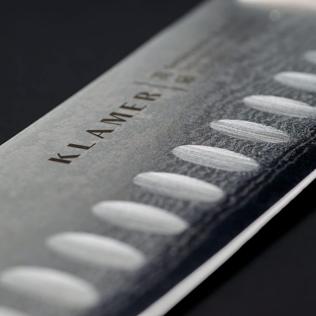 KLAMER Premium Damastmesser echter japanischer Stahl (3er Messerset) Classic Damast Set 3-teilig Set