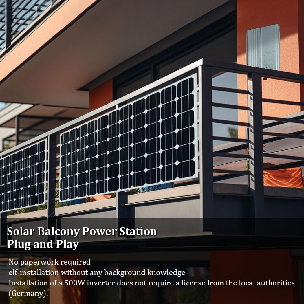 Y&H 500W Wechselrichter Solar Wechselrichter,MPPT Grid-Tie Mikro Wechselrichter,AC230V Ausgang,Solar