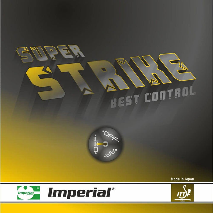 Imperial Super Strike | Japan Tischtennis Belag | Noppen innen | Defensiv | ITTF Zulassung Rot 1,0 m