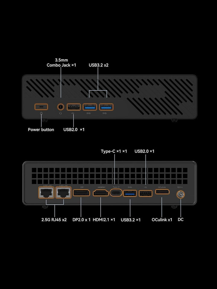 MINIS FORUM Mini Workstation MS-A1, Barebone Version ohne CPU/2 x DDR5 Max 96GB/SSD/AMD AM5 Socket,