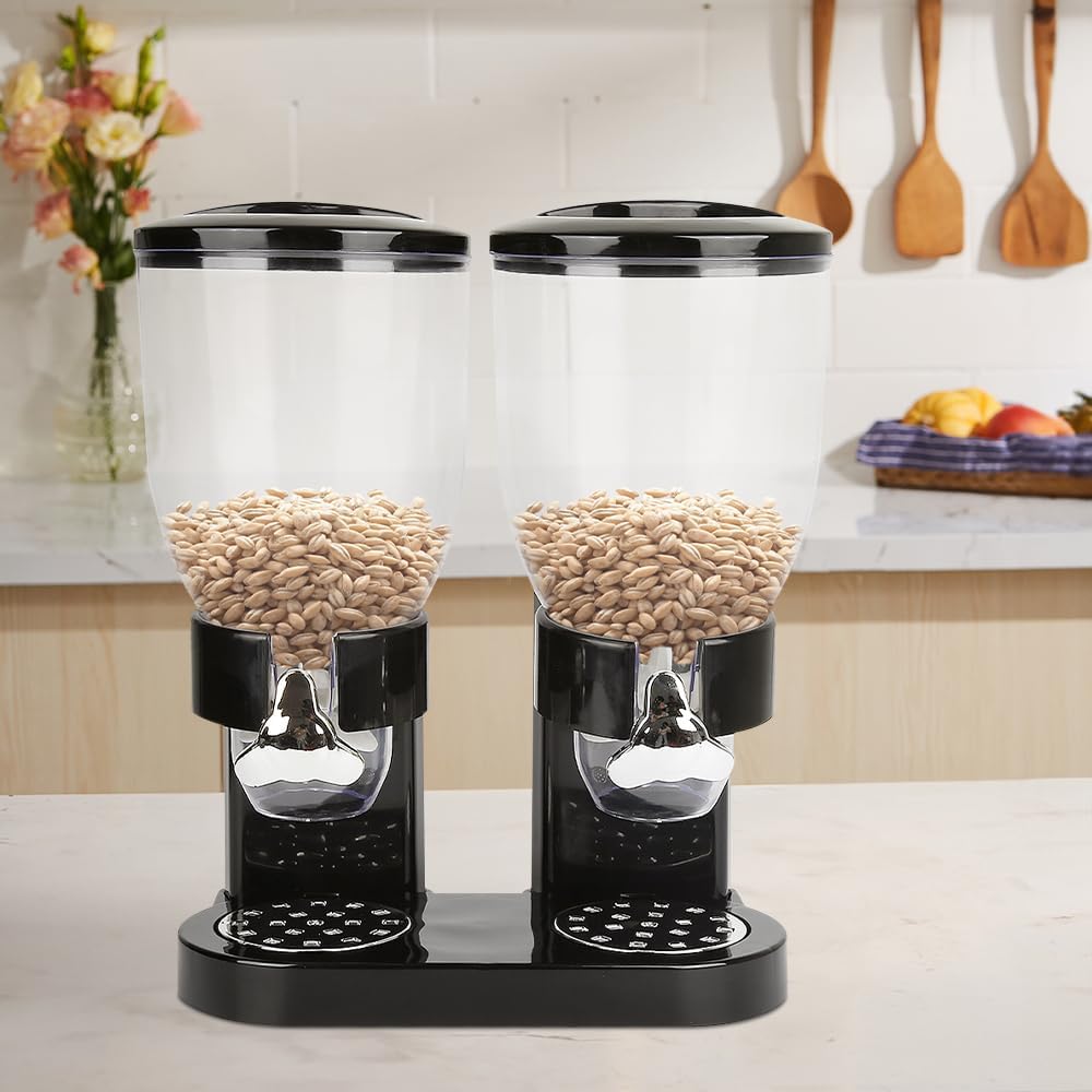 Müslispender Doppel 2×3,5L, Cornflakes Spender für Frühstück, Cereal Dispenser Luftdicht & BPA-frei,