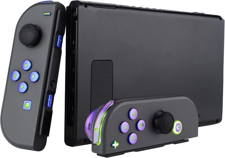 eXtremeRate LED Tasten für NS Switch Joycon,7 Farbe 9 Modi Leuchttaste ABXY Knöpfe Tasten Trigger Be