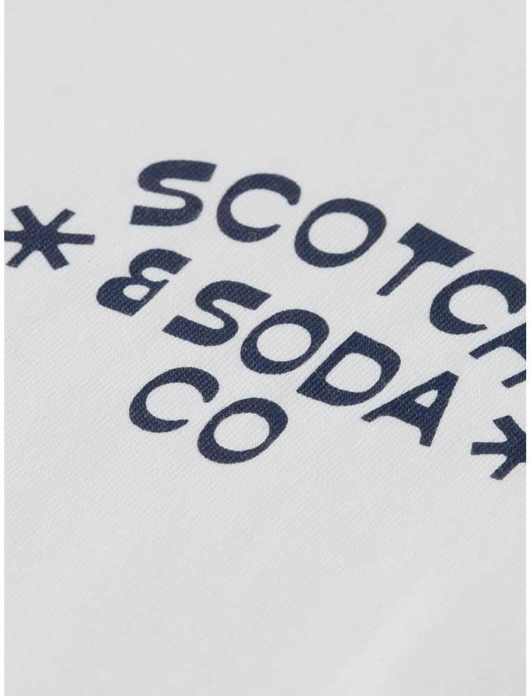 Scotch & Soda Herren Front Left Chest Artwork T-Shirt M Bright White 101, M Bright White 101