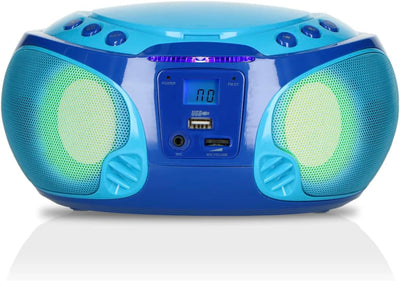 Lenco SCD-650 - tragbares CD-Radio - Kinder-Boombox - USB & Mikrofon - 6 Watt Boombox - USB Playback