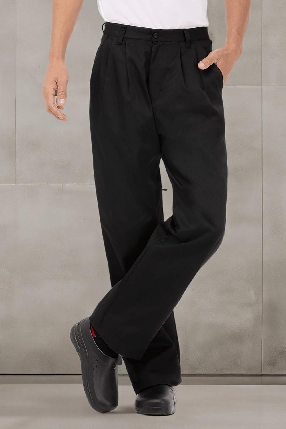 Chef Works Herren Basic Chef Hose, Schwarz, 32, 32