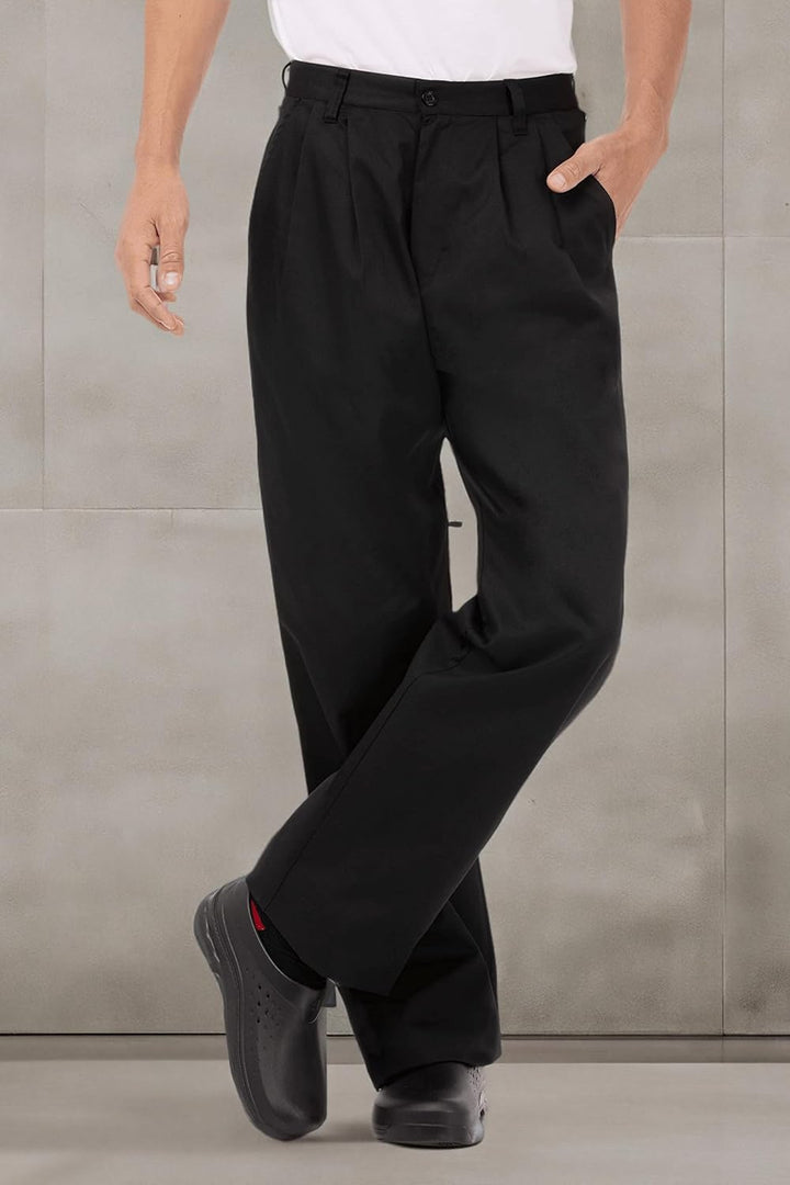 Chef Works Herren Basic Chef Hose, Schwarz, 32, 32