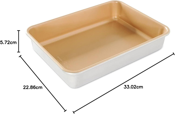 Nordic Ware Naturals Kuchenform aus Aluminium, antihaftbeschichtet, 22,9 x 33 cm, silberfarben Recht