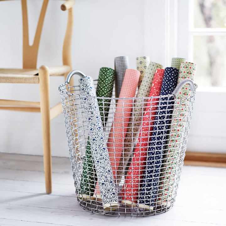 KORBO, 31030, Classic 65 Korb, Metallkorb, Handgeflochten, 65 Liter (Acid Proof Stainless)