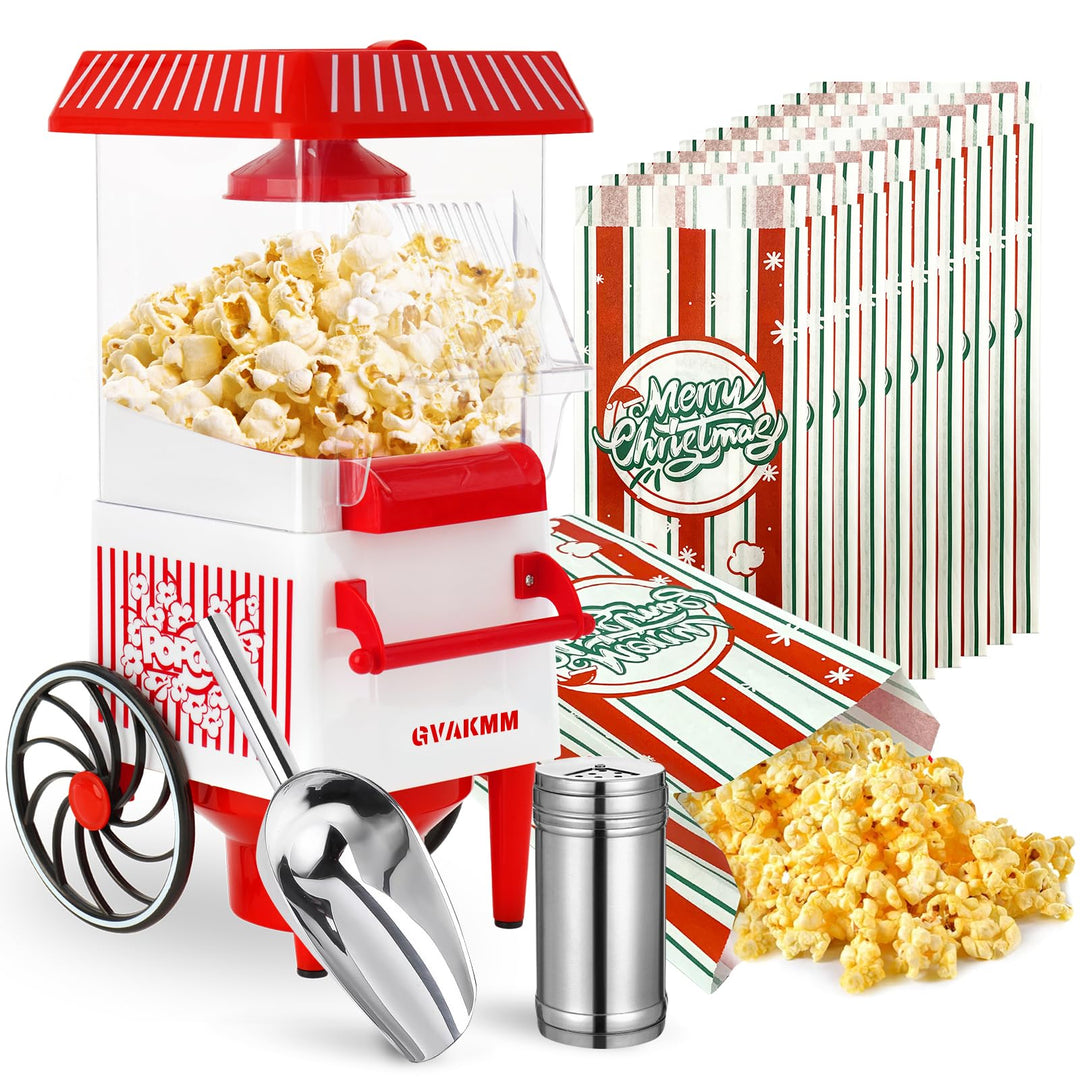 Popcorn-Maschine, Heissluft-Popcorn-Maker-Set, Geschenk-Box, tragbare Popcorn-Popper-Maschine, 10 Ta