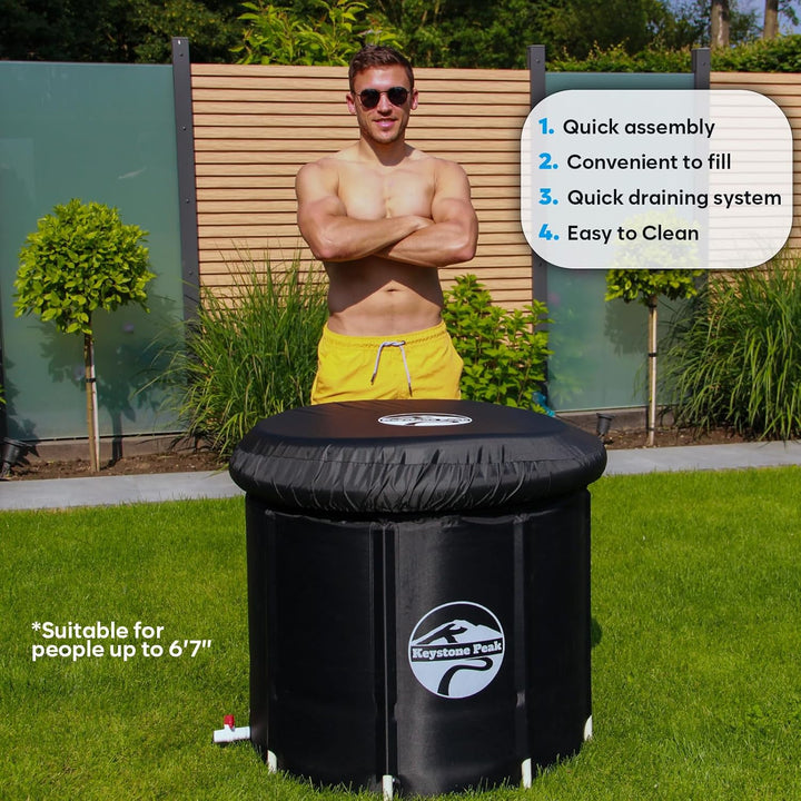 Keystone Peak Ice Bath - 85 cm Ø * 72 cm - Booste Dein Immunsytsem & verbessere die Regeneration + K