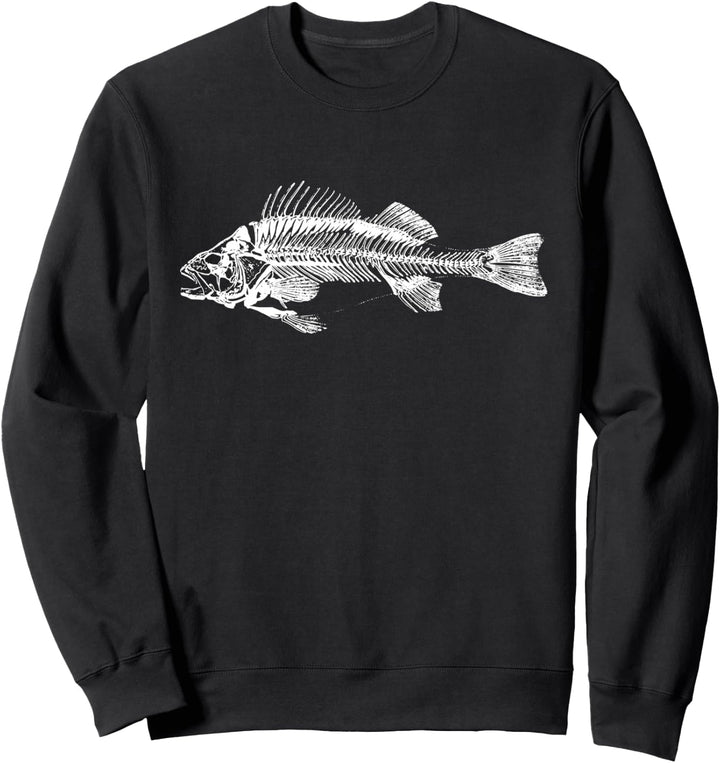Fisch-Skelett-Fischer-Angel-Geschenk Sweatshirt