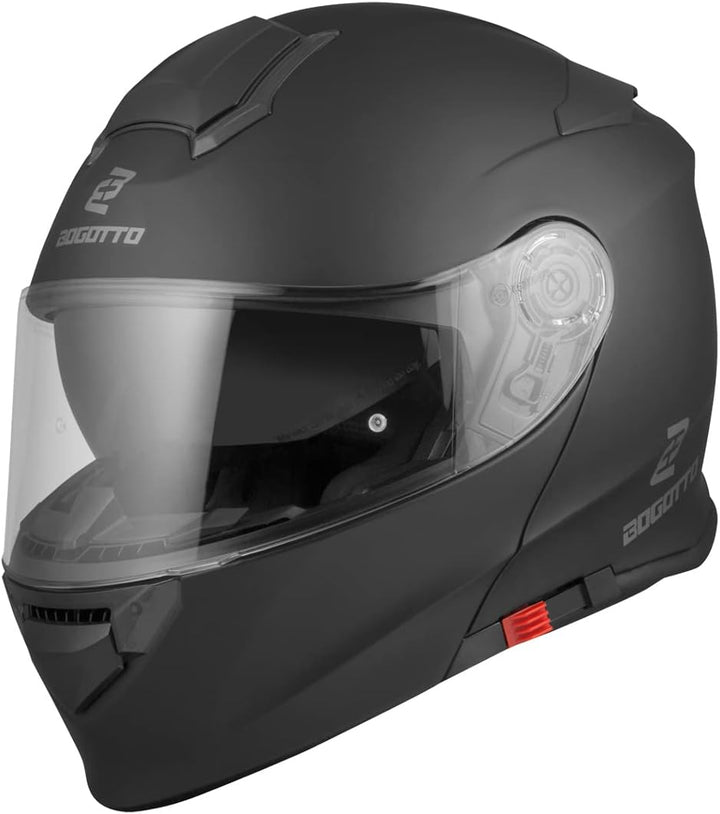 Bogotto V271 Motorrad Klapphelm (Black Matt,XS) XS Schwarz Matt, XS Schwarz Matt