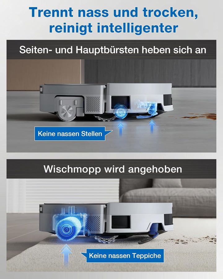ECOVACS DEEBOT X11 PRO Omni Saugroboter mit Wischfunktion, ultraschneller PowerBoost, 19.500 Pa Blas
