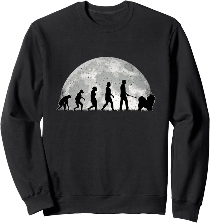 Samojede Evolution Mond Schlittenhund Samojeden Besitzer Sweatshirt