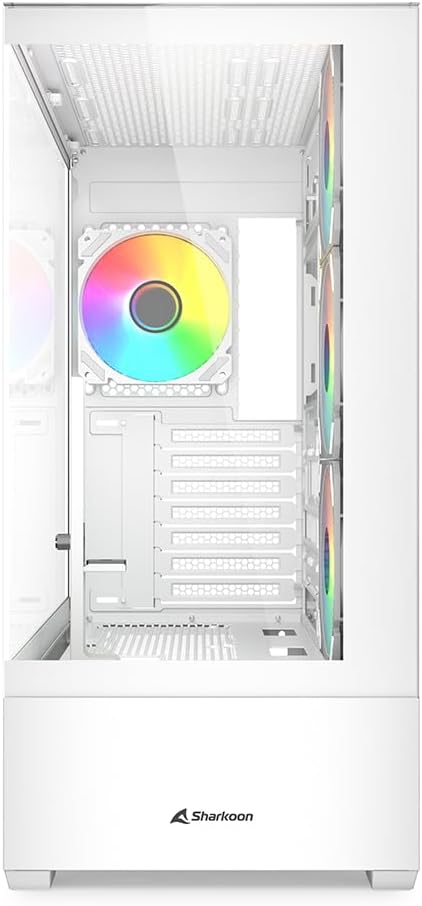 Sharkoon AK6 RGB PC Gehäuse, ATX, Weiss