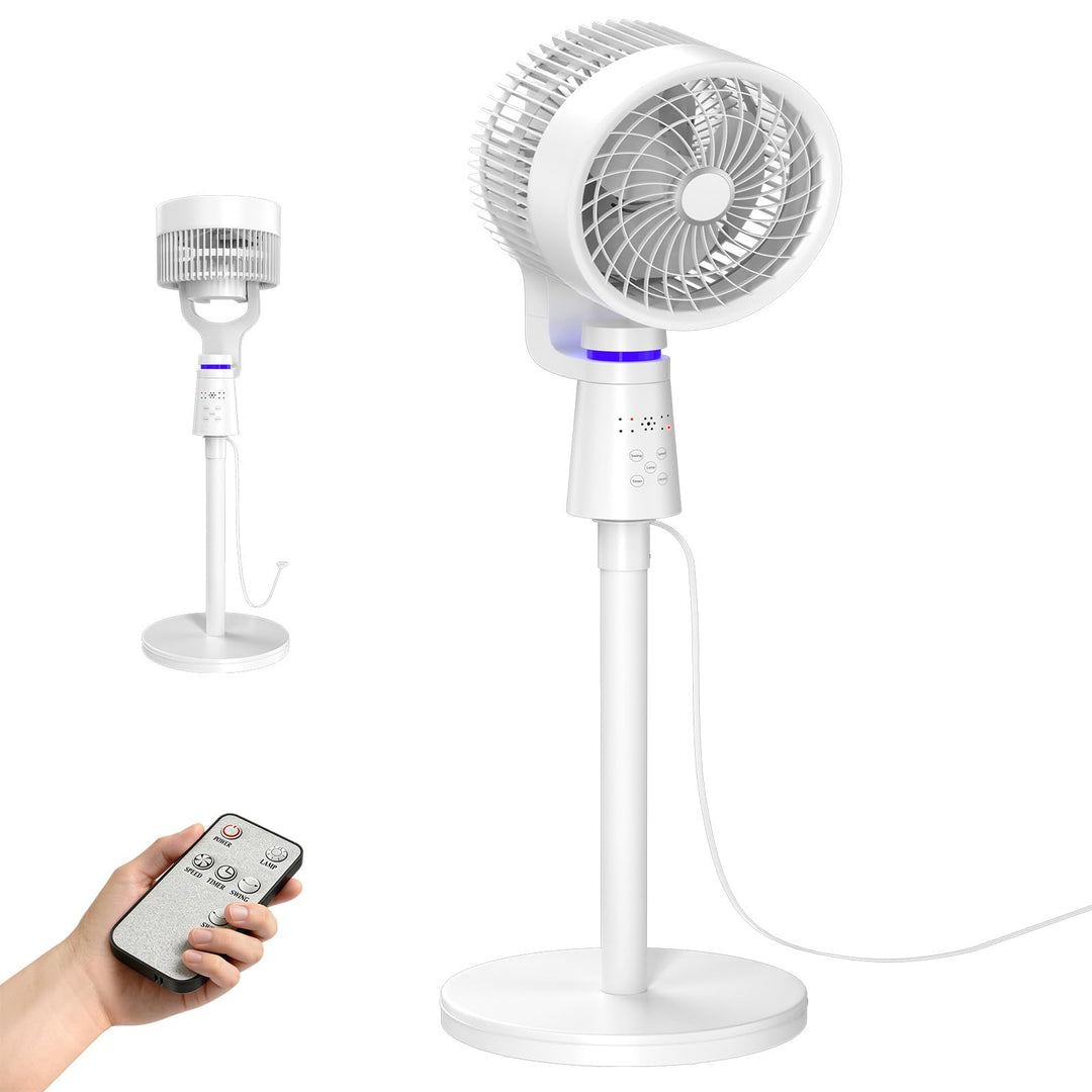 LZQ Standventilator leise 40W Turmventilator mit Fernbedienung, 3 Stufen & 3D Oszillation, Bodenvent
