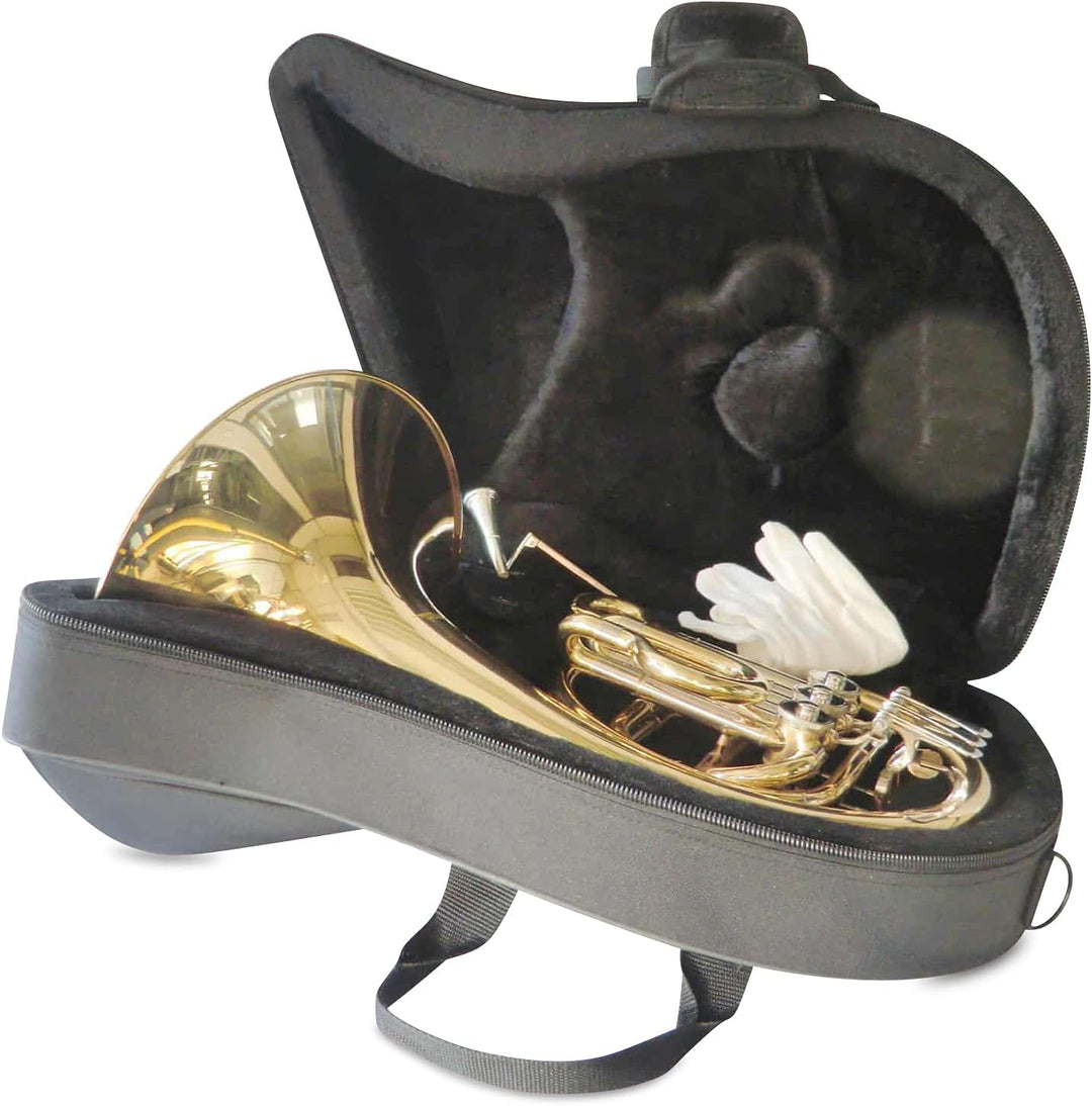 SYMPHONIE WESTERWALD Waldhorn für Kinder Kinderhorn in Bb in Gold/Silber, inkl. Luxus-Hartschalenkof