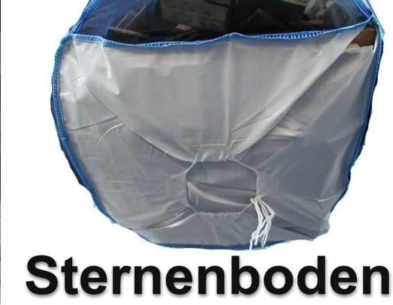 Woodbag Holz Big Bag Netzgewebe mit Sternboden 100x100x100/120/140/160cm für Brennholz (ohne Inhalt)