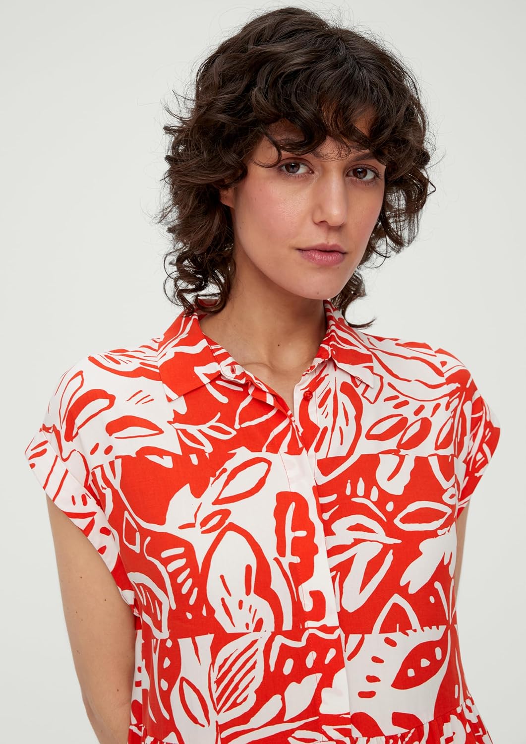 s.Oliver Damen Kleid lang 34 Orange 25a0, 34 Orange 25a0