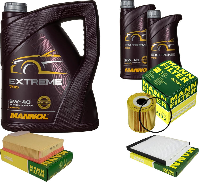 MANNOL 7 L Extreme 5W-40 Motor-Öl+MANN-FILTER Filterpaket Volvo XC90 I
