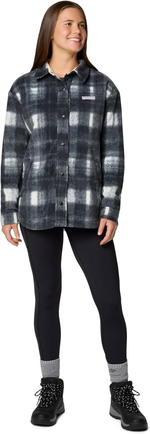 Columbia Damen Benton Springs Shirt-Jacke, Chalk Omblur Tonal XS Benton Springs Shirt Jacket 2