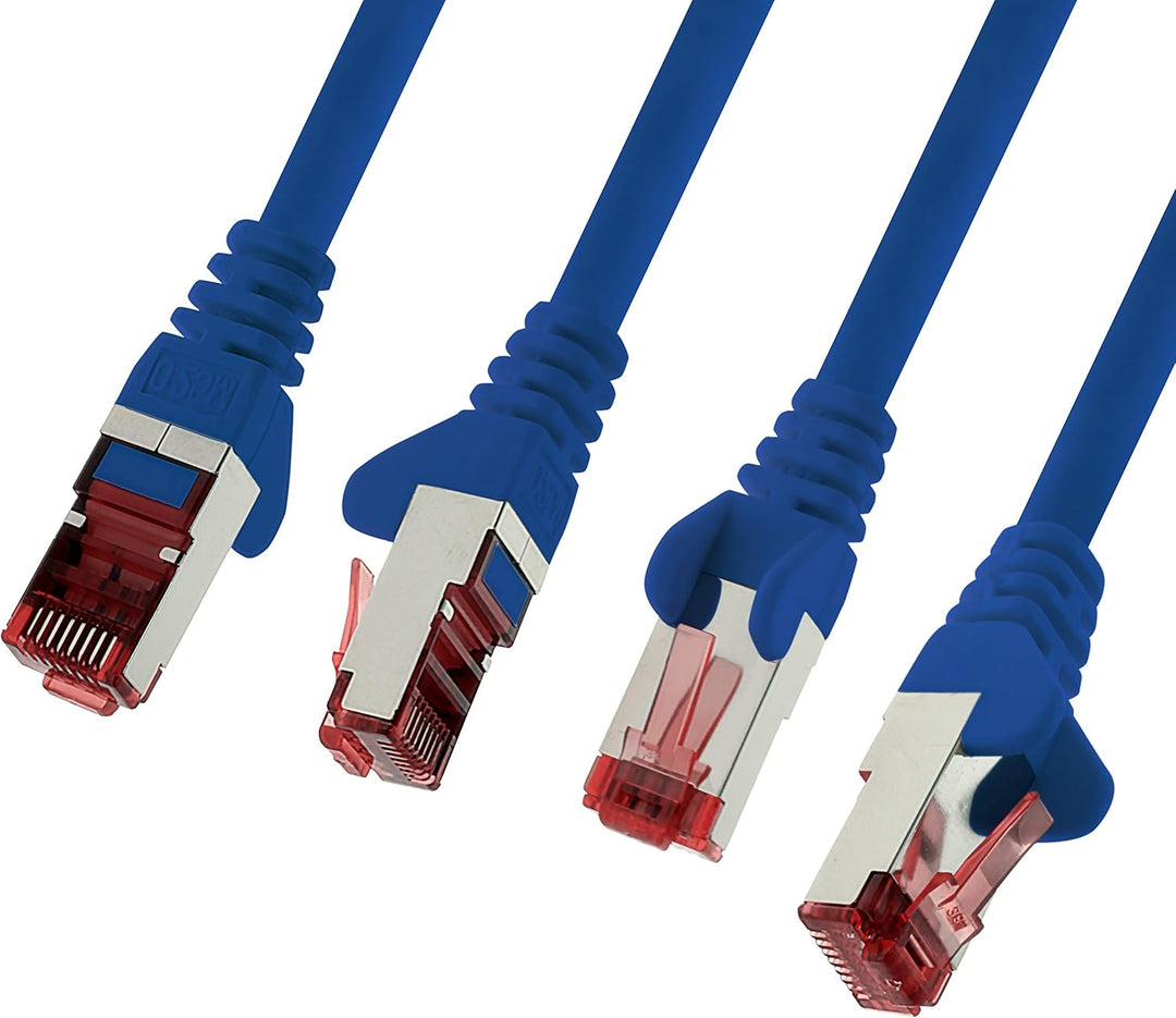 Netzwerkkabel Cat.6 10m blau - 10 x Ethernetkabel Lankabel Cat6 Lan Netzwerk Kabel Sftp Pimf Patchka