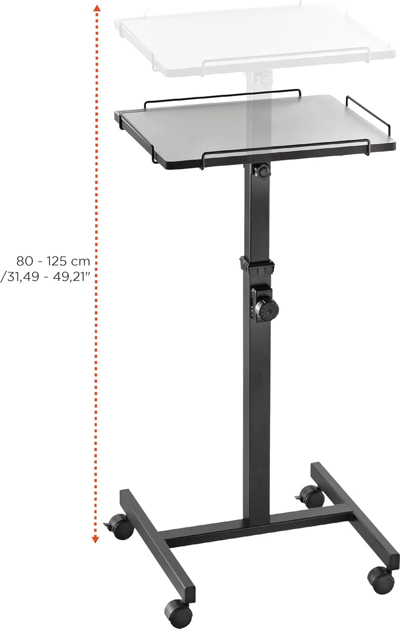 celexon Projektionstisch PT2000B -Projektor-Wagen höhenverstellbar: 80-125 cm - schwarz - Neigbare S