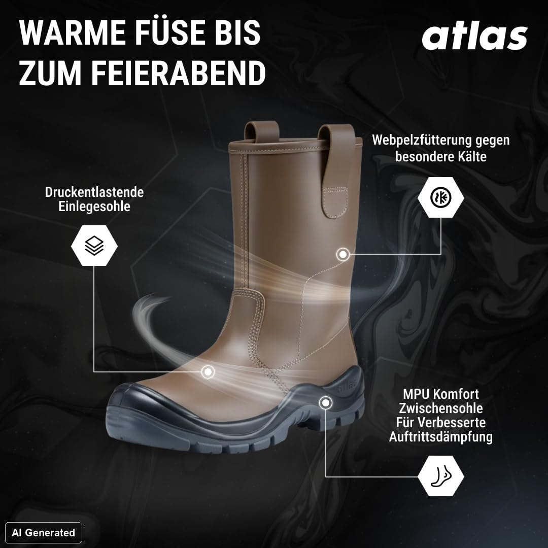 Atlas Sicherheitsstiefel AB 825 XP, schwarz, 45.0