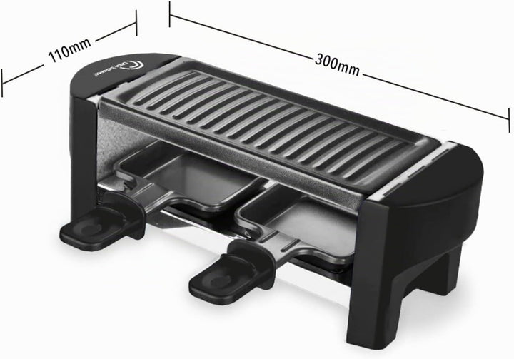 LITTLE BALANCE 8559 Black Jura 2 Raclette 1 oder 2 Personen, Antihaftbeschichtung, 1 oder 2 Personen
