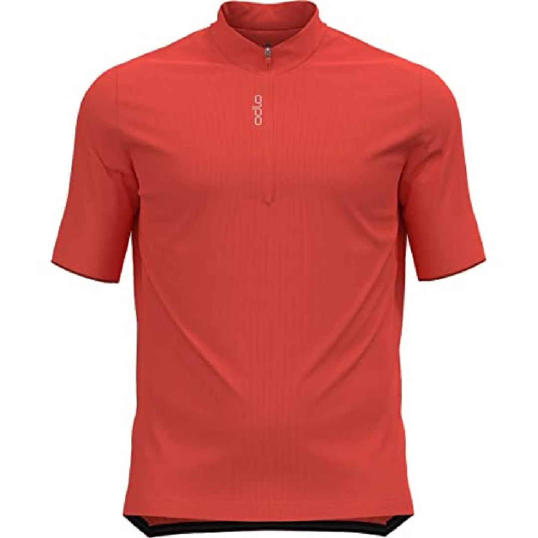 Odlo Herren Essentials_411972 Radtrikot halber Reissverschluss M Firelight, M Firelight