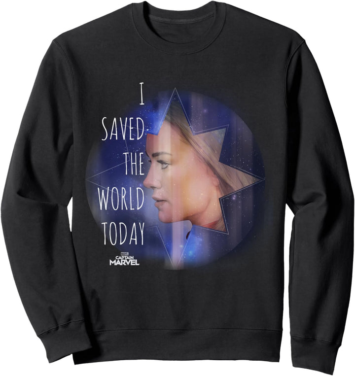 Captain Marvel I Saved The World Today Portrait Sweatshirt