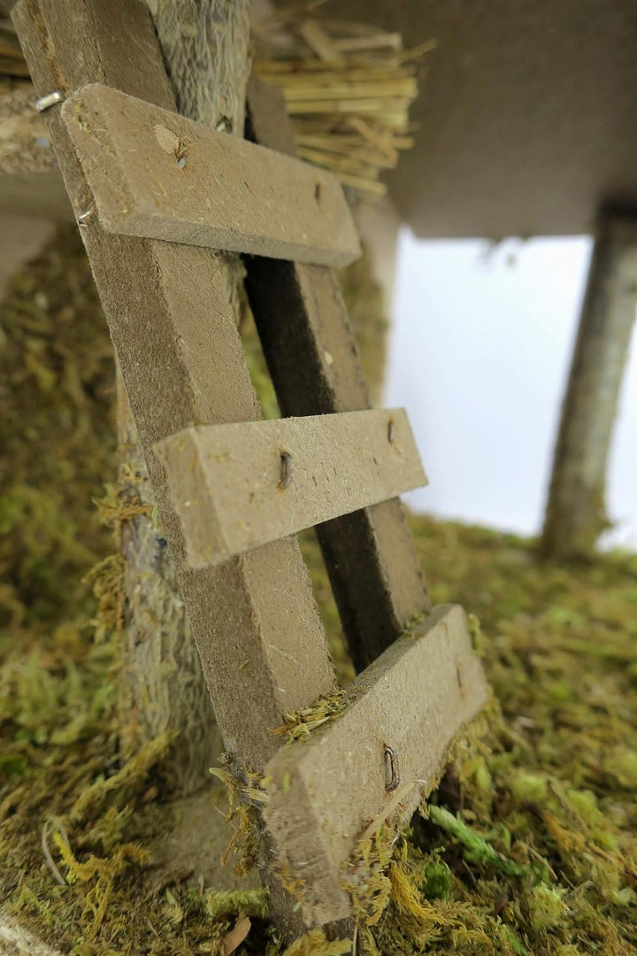 BERTONI Mooshütte aus Holz, Kork, mit Leiter, Mehrfarbig, Einheitsgrösse